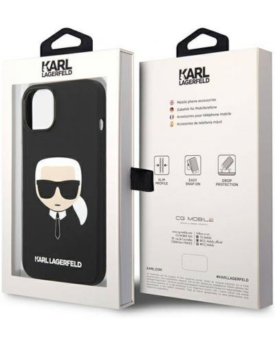 Калъф Karl Lagerfeld - Karl Head, iPhone 14 Plus, черен - 6